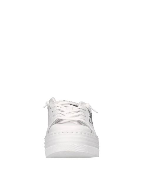 Sneakers in pelle e glitter TWO STARS | 2SB3270 064BIANCO-ARGENTO